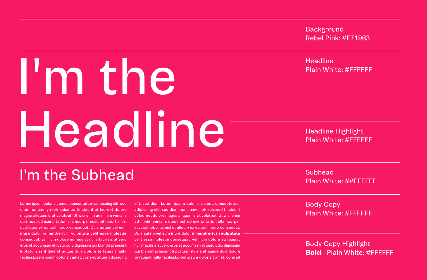 Texto em Rebel Pink